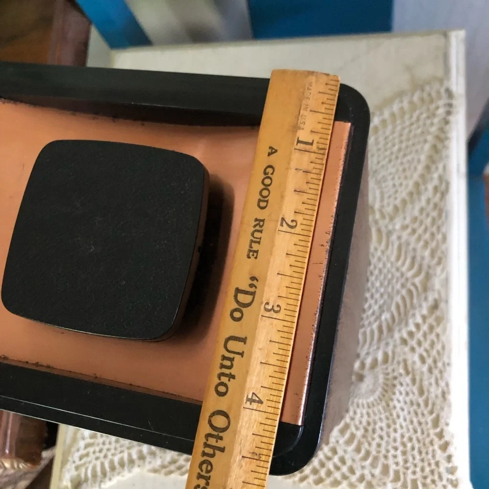 Vintage Copper & Wood-Look Metal Canister